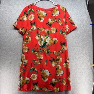 Floral Red Mini Dress